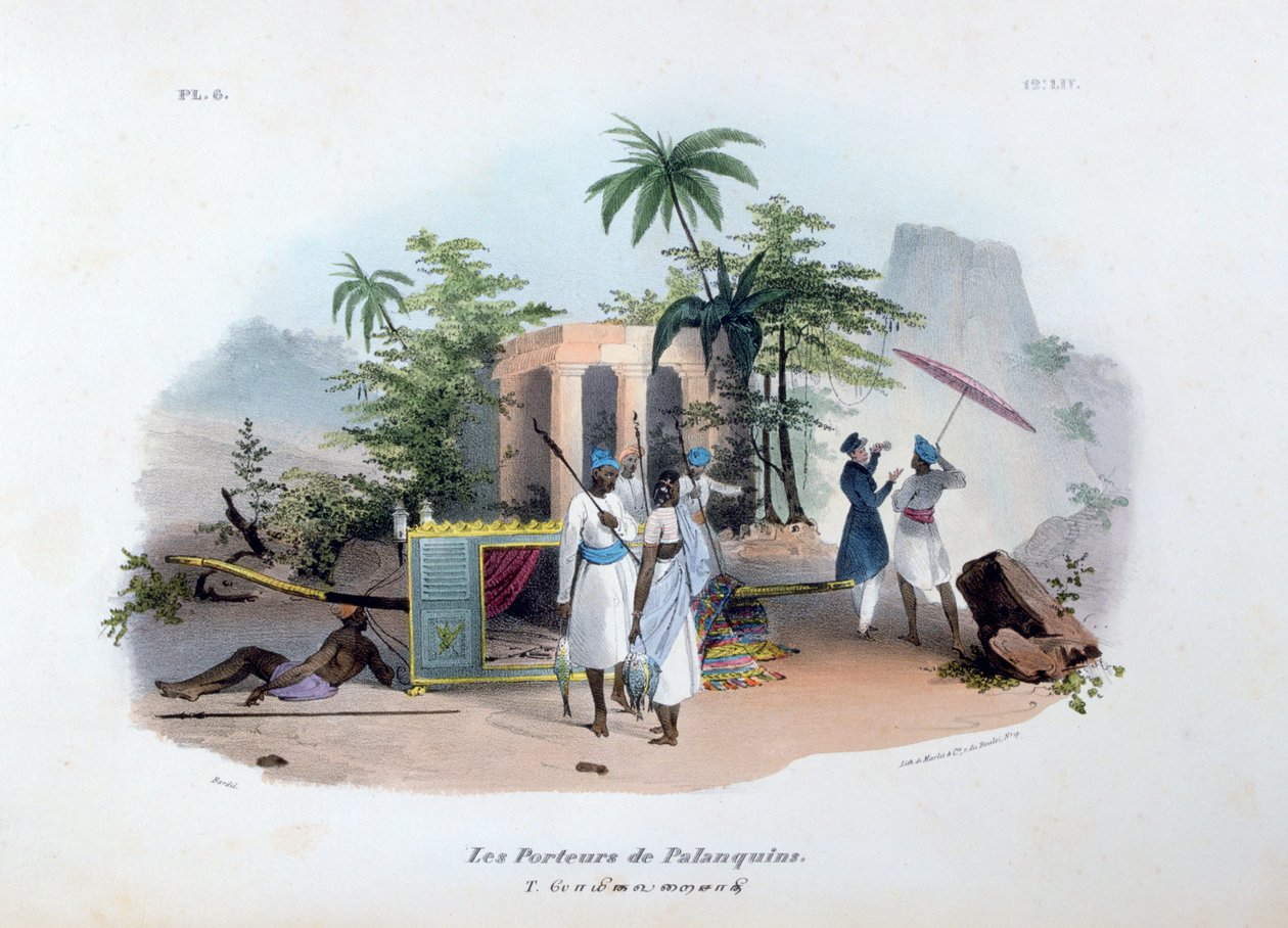Portatori di palanchini, 1828 da Jean Henri Marlet