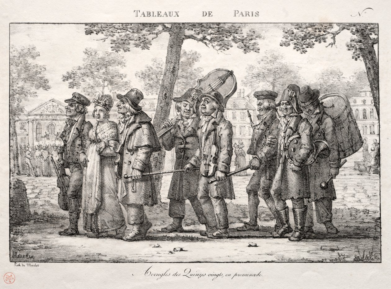 Scene di Parigi: Ciechi del Quinze Vingts, in Cammino da Jean Henri Marlet