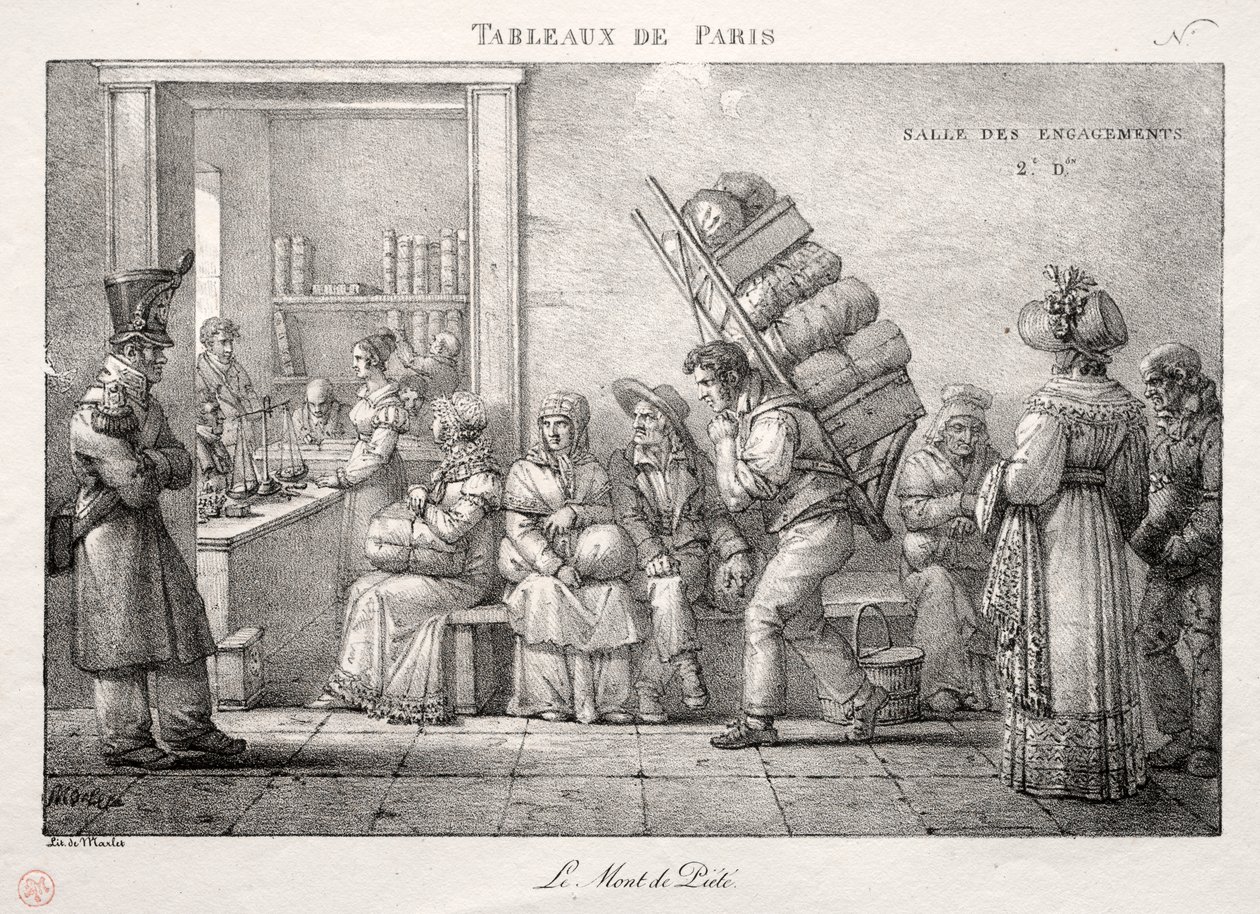 Scene di Parigi: Il Monte di Pietà da Jean Henri Marlet