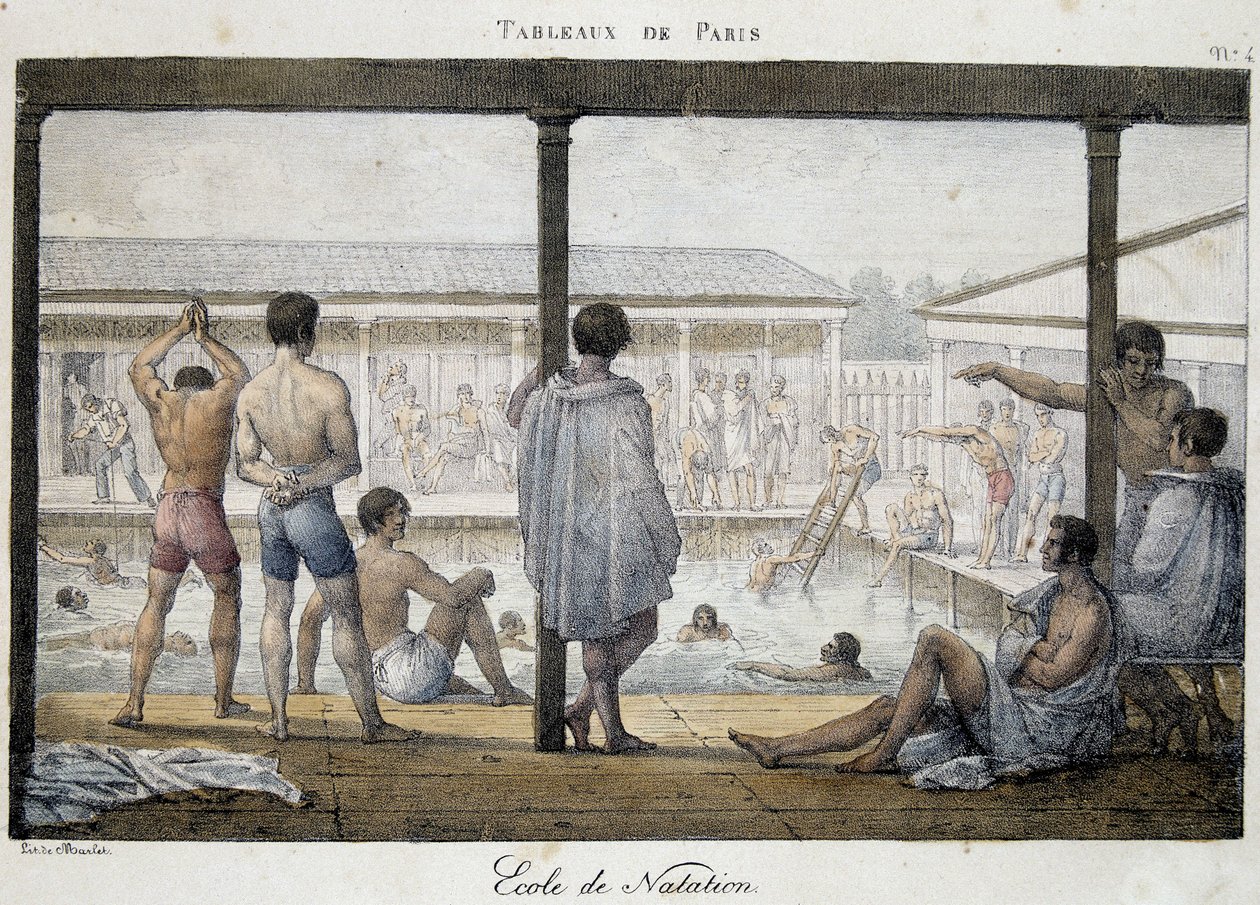 Scuola di nuoto - in "Paintings of Paris" di Marlet da Jean Henri Marlet