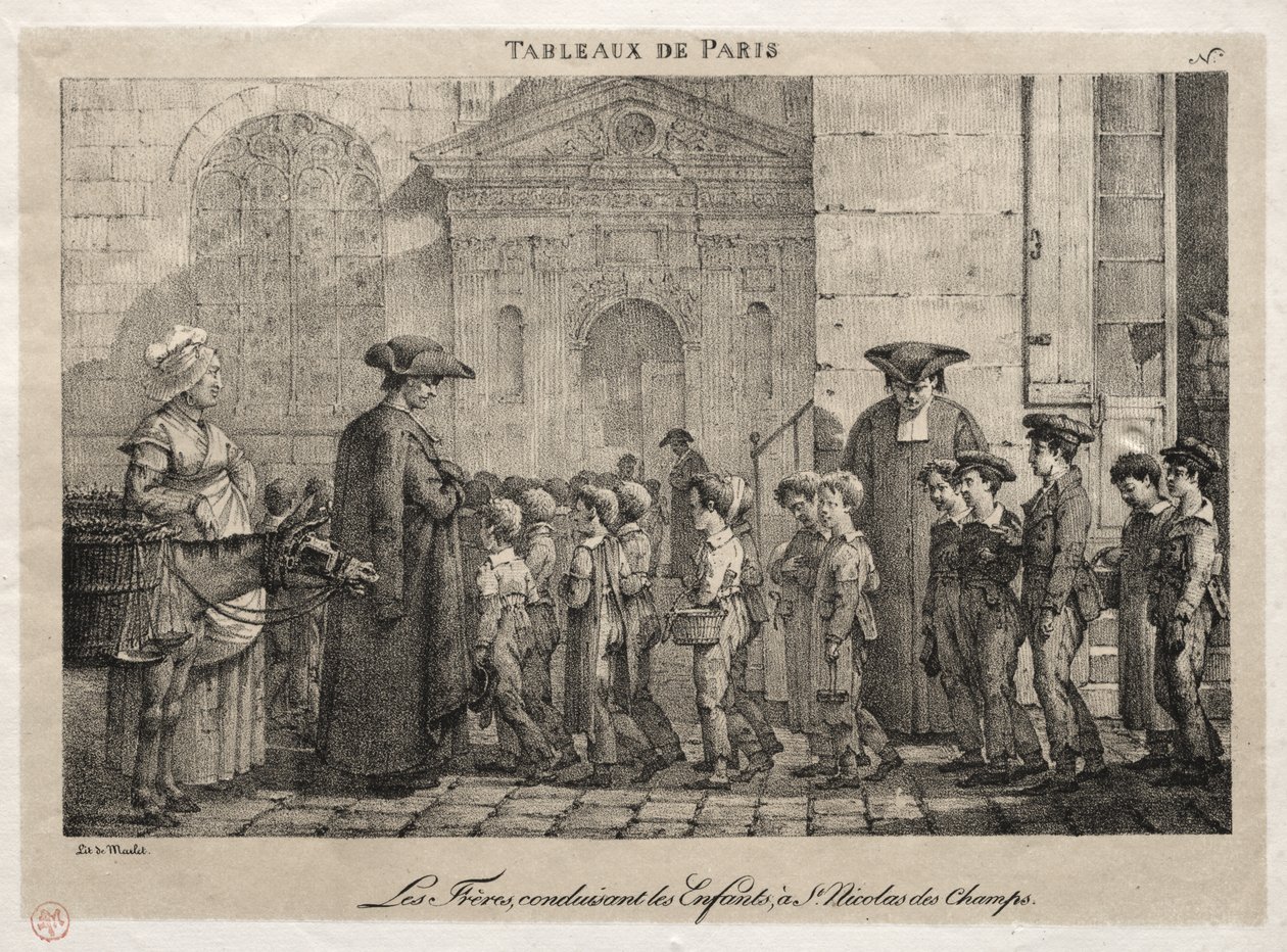 Scene di Parigi: I Fratelli che Conducono i Bambini a San Nicola dei Campi da Jean Henri Marlet