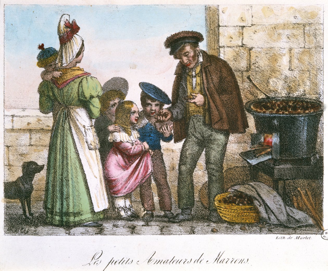 I piccoli intenditori di castagne, c.1810-20 da Jean Henri Marlet