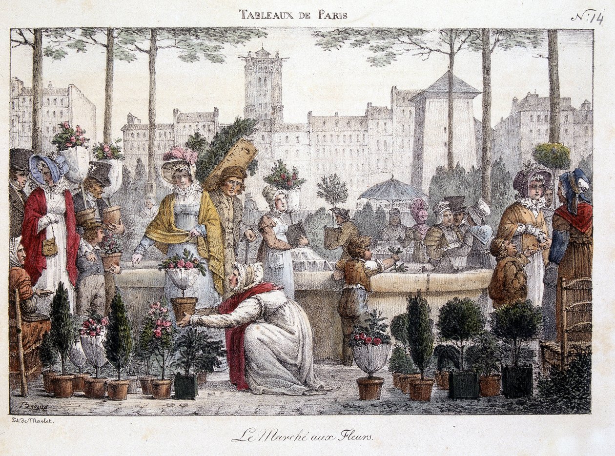 Il mercato dei fiori da Jean Henri Marlet