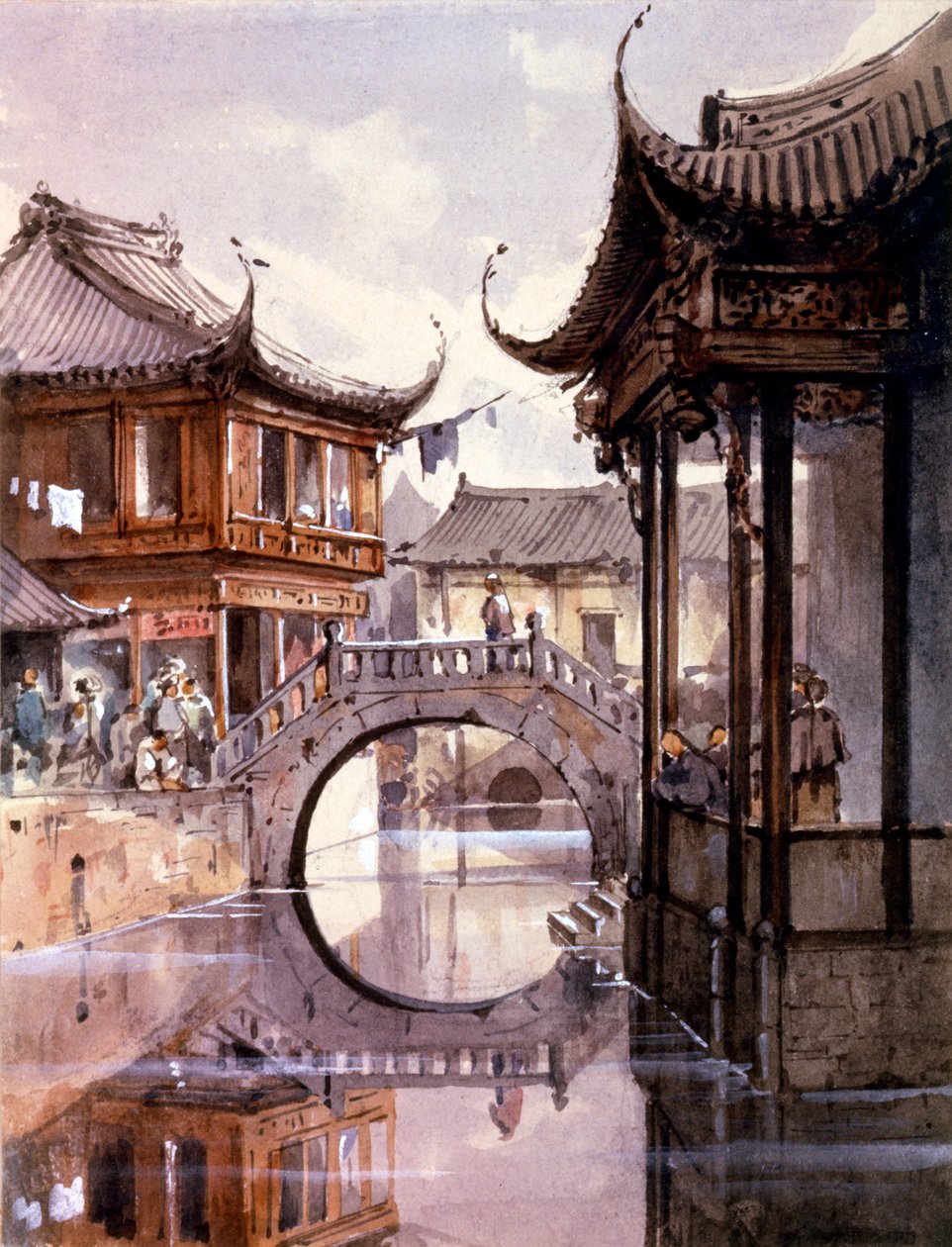 Veduta di Shanghai, Cina, c1860 da Jean Henri Zuber