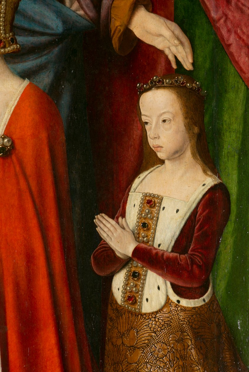 Suzanne de Bourbon (dettaglio). Trittico del maestro di Moulins da Jean Hey