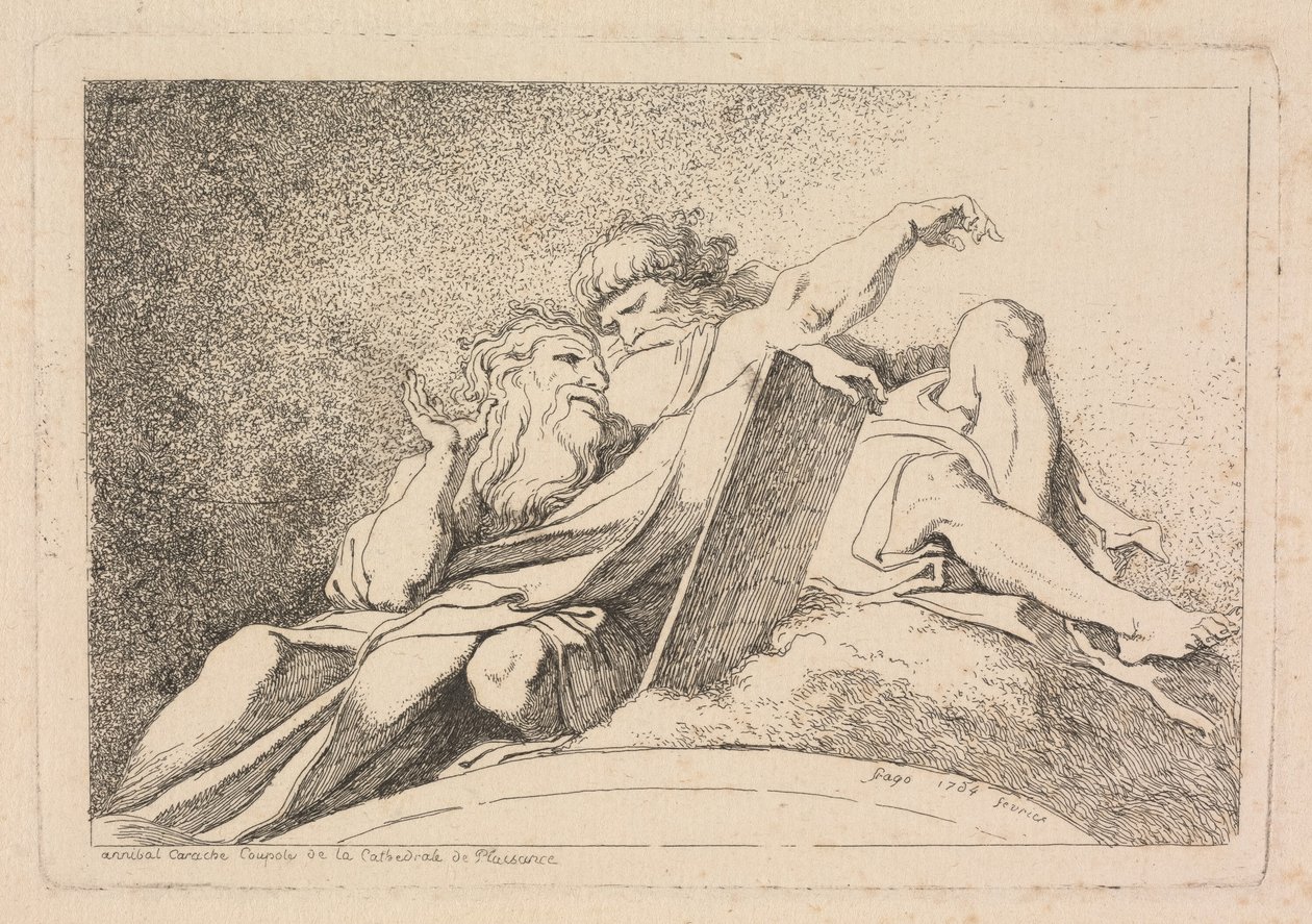 I due profeti da Jean Honoré Fragonard after Annibale Carracci