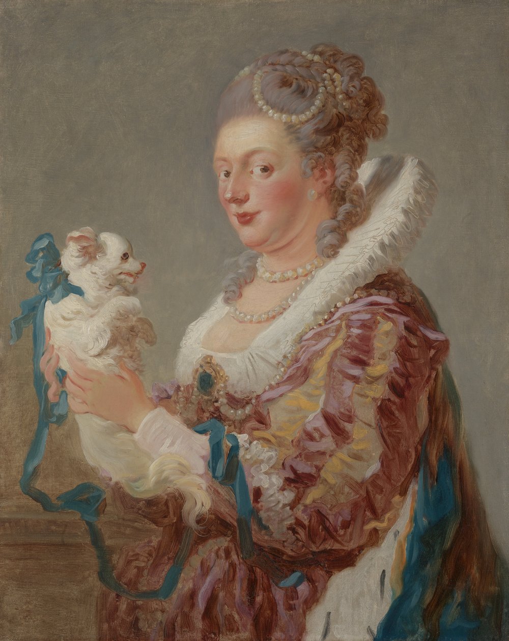 Una donna con un cane da Jean Honore Fragonard