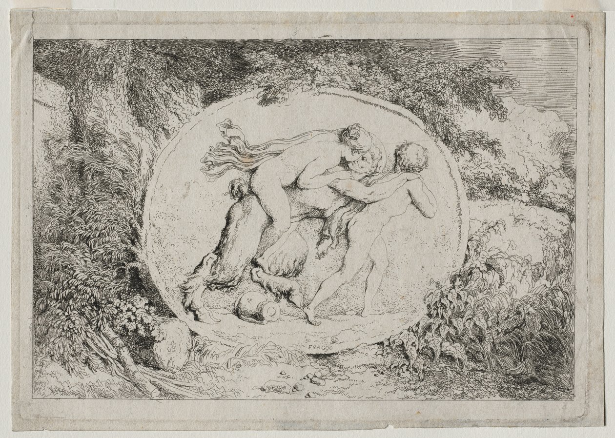 Baccanali: Ninfa a Cavallo di un Satiro da Jean Honore Fragonard