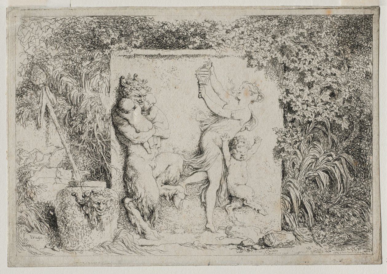 Baccanali: La danza dei satiri, 1763 da Jean Honore Fragonard