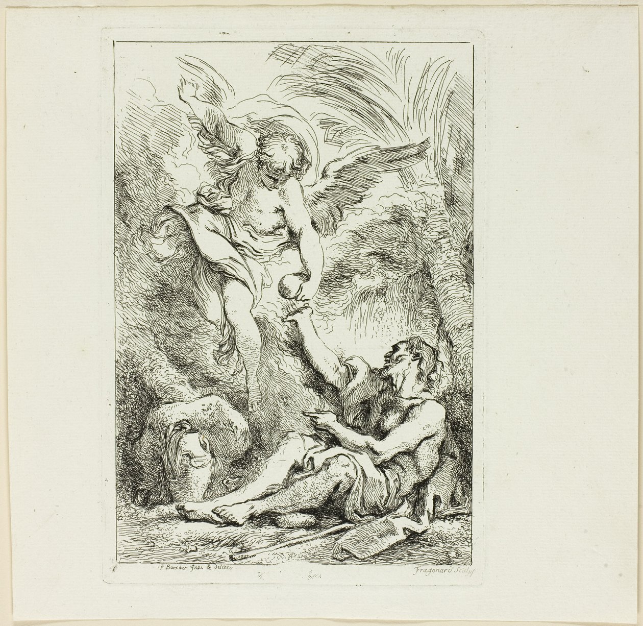 Santo eremita nel deserto da Jean Honore Fragonard
