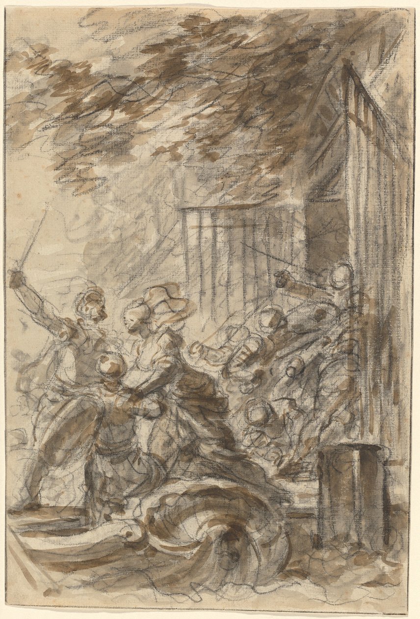 Isabella abbandona la sua casa per seguire Odorico e i suoi uomini da Jean Honore Fragonard
