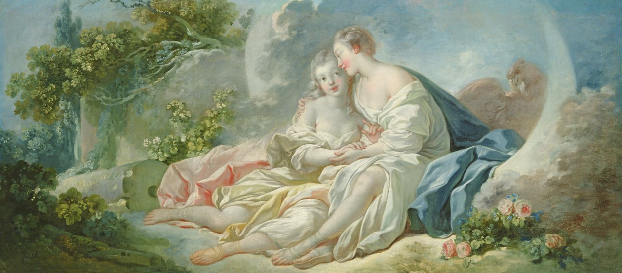 Giove travestito da Diana cerca di sedurre Callisto, c.1753 da Jean Honore Fragonard