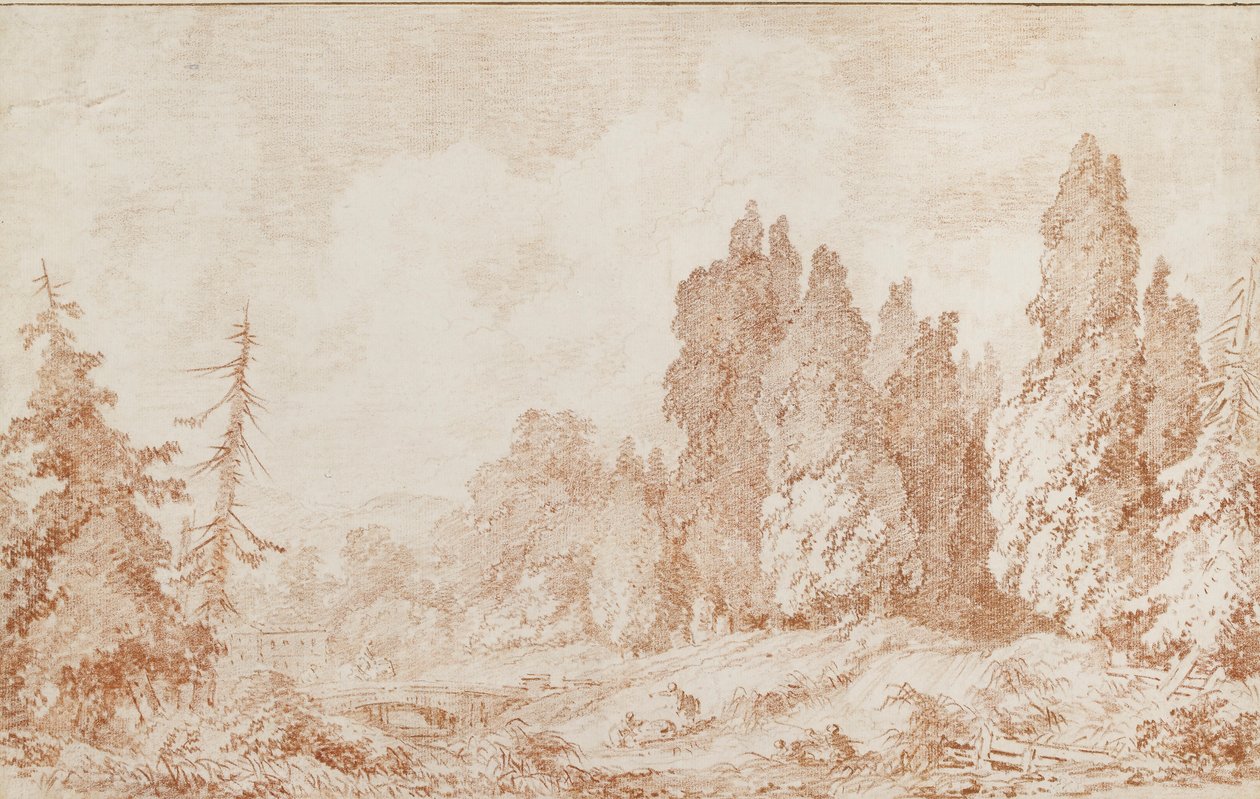 Paesaggio con ponte da Jean Honore Fragonard