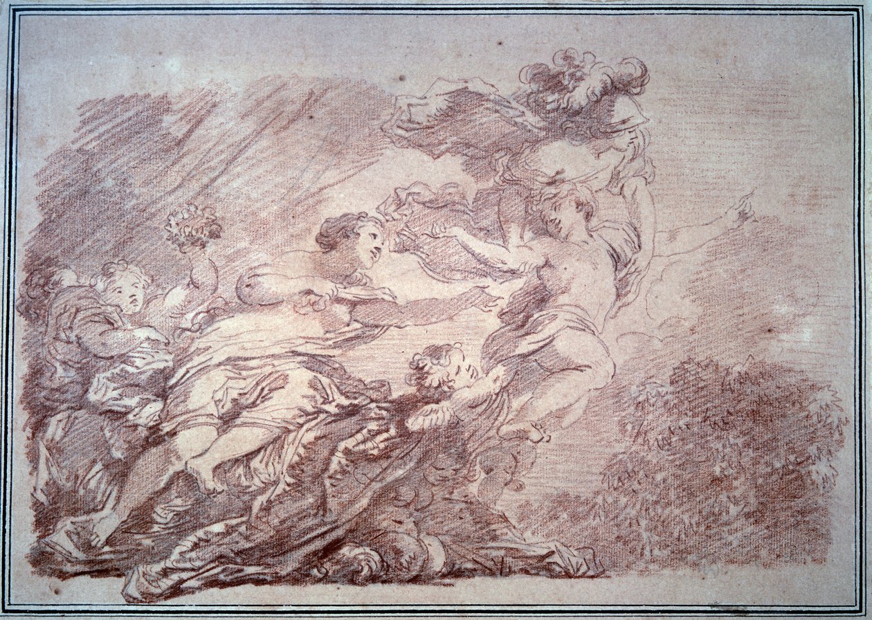 Minerva strappa un giovane principe dalla voluttà da Jean Honore Fragonard