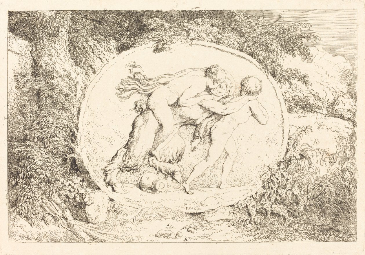 Ninfa a Cavallo di un Satiro da Jean Honore Fragonard