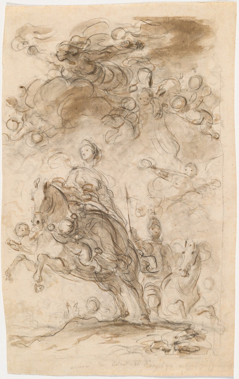 Orlando e Angelica arrivano al campo di Carlo Magno da Jean Honore Fragonard