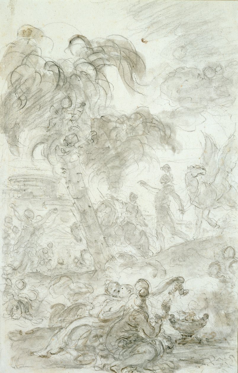 Ruggiero arriva alla soglia del palazzo di Alcina da Jean Honore Fragonard