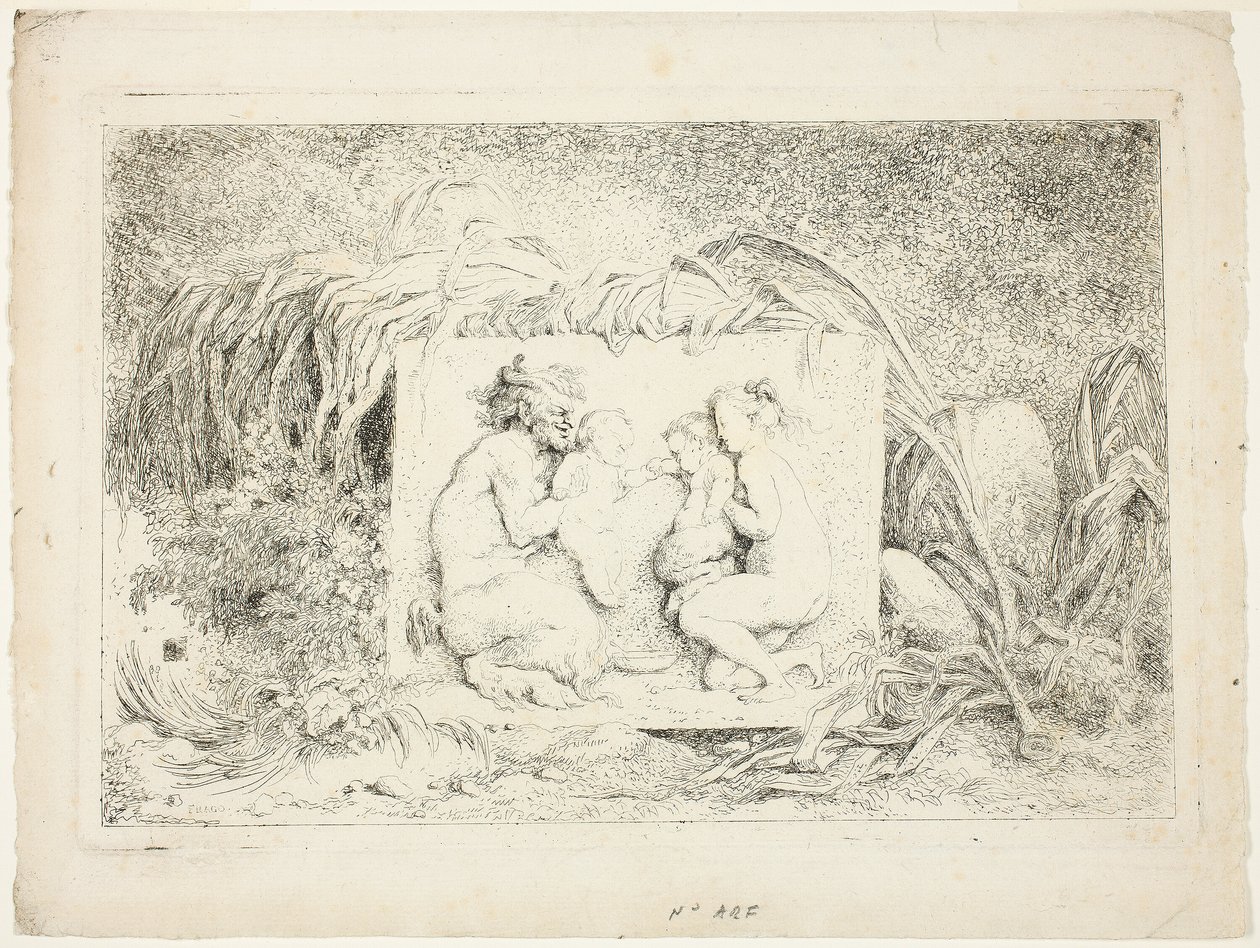 Satiri che danzano, da Baccanali, o giochi dei satiri da Jean Honore Fragonard