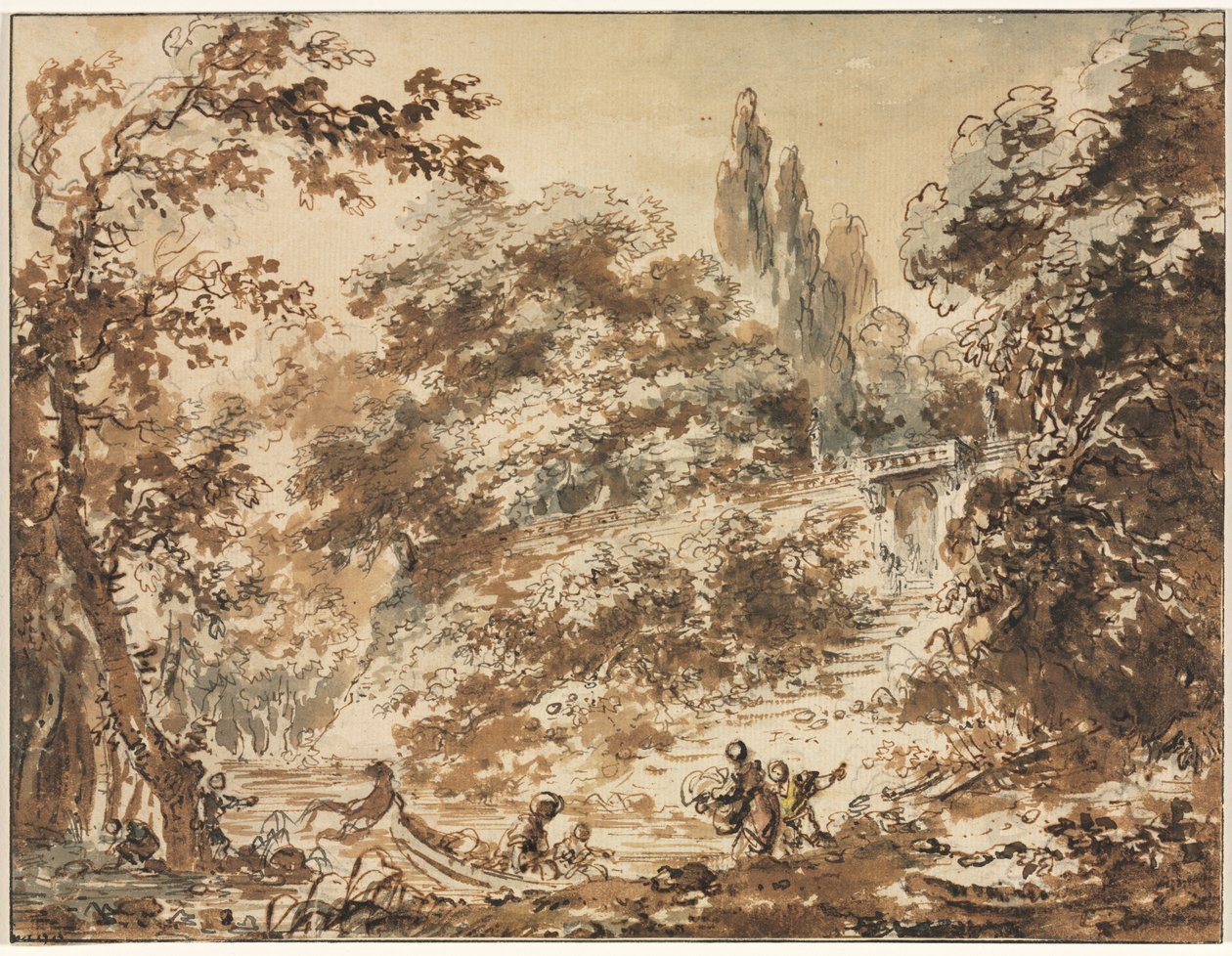 Scena in un parco da Jean Honore Fragonard