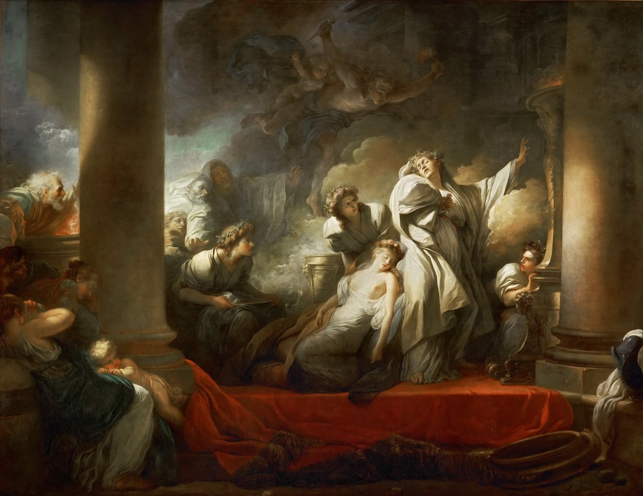 Il sommo sacerdote Coreso si sacrifica per salvare Calliroe da Jean Honore Fragonard
