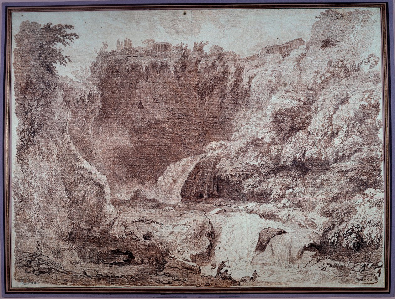 La grotta di Nettuno a Tivoli da Jean Honore Fragonard