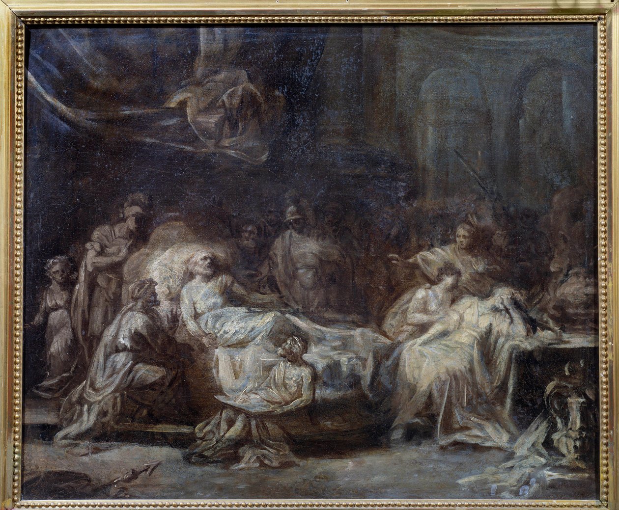Il testamento. Famiglia riunita attorno a un vecchio in agonia che detta il suo testamento da Jean Honore Fragonard