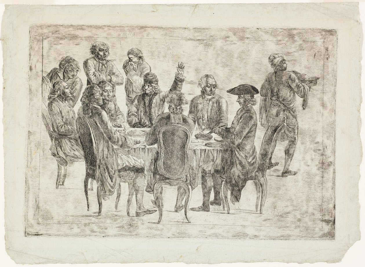 Le Déjeuner de Voltaire à Ferney o Le Souper des Philosophes da Jean Huber