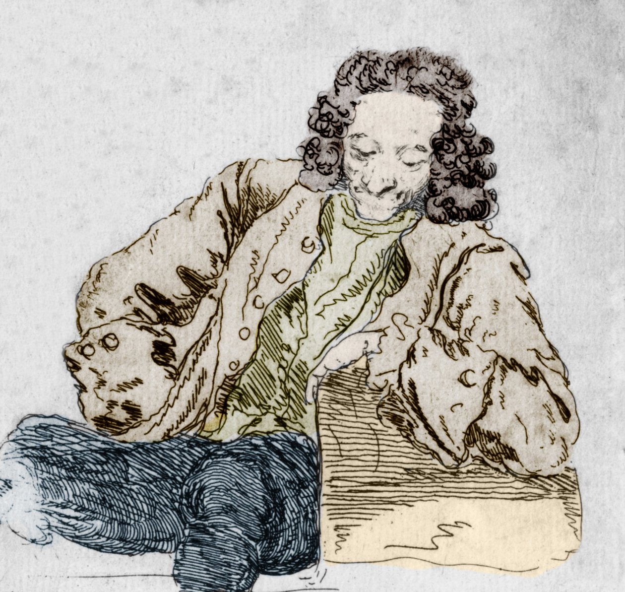 Ritratto di François Marie Arouet, detto Voltaire (1694-1778) (dettaglio) dopo 