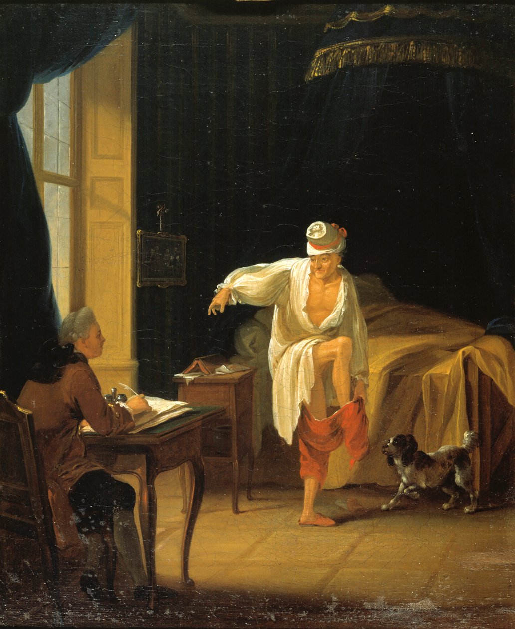 Voltaire che si alza a Ferney, ca 1772 da Jean Huber
