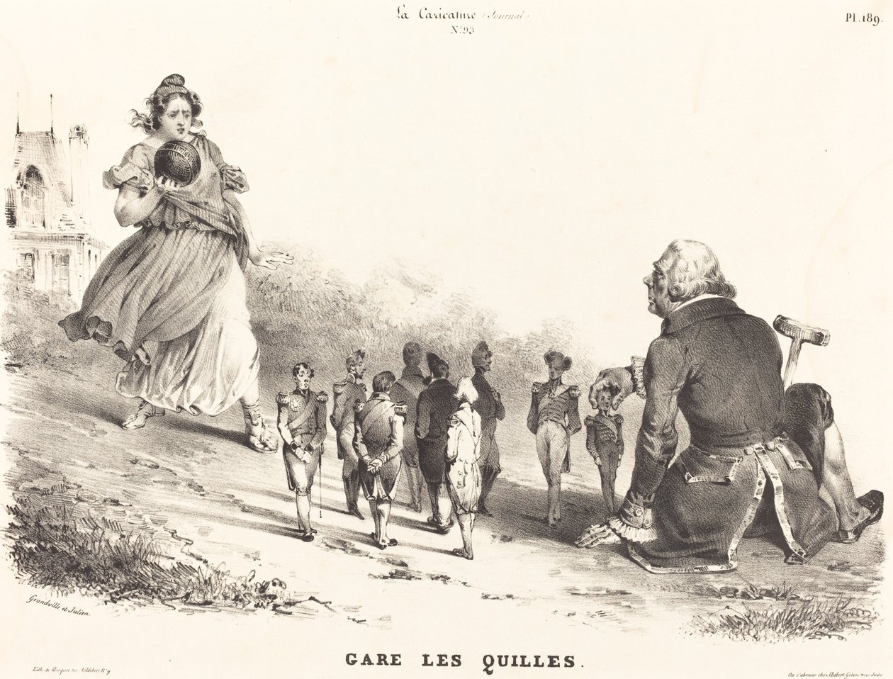 Gare les Quilles da Jean Ignace Isidore Grandville