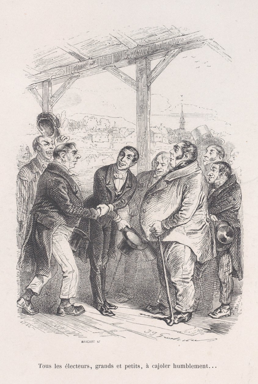 Tutti gli elettori, grandi e piccoli, si radunano per umilmente persuadersi a vicenda... dalle Piccole Miserie... da Jean Ignace Isidore Gérard