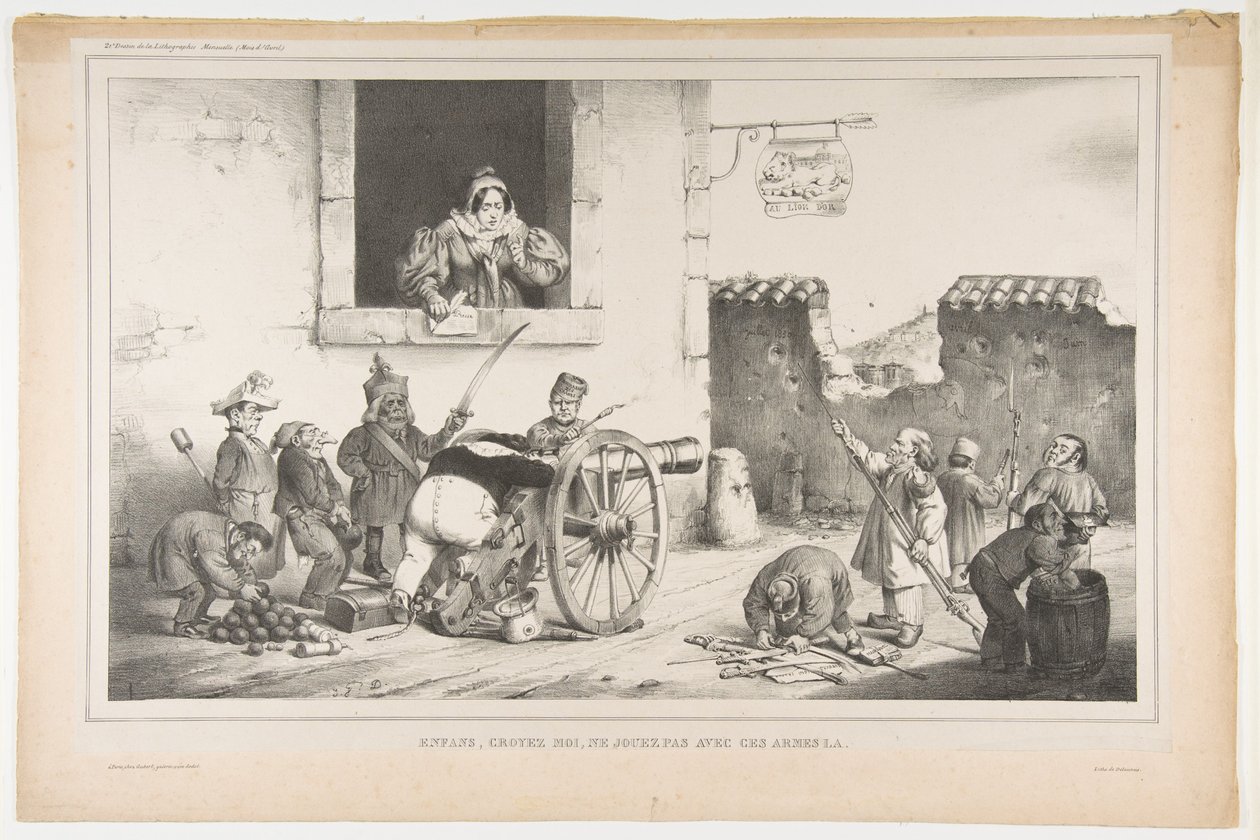 Bambini, obbeditemi, non giocate con quelle armi da Jean Ignace Isidore Gérard