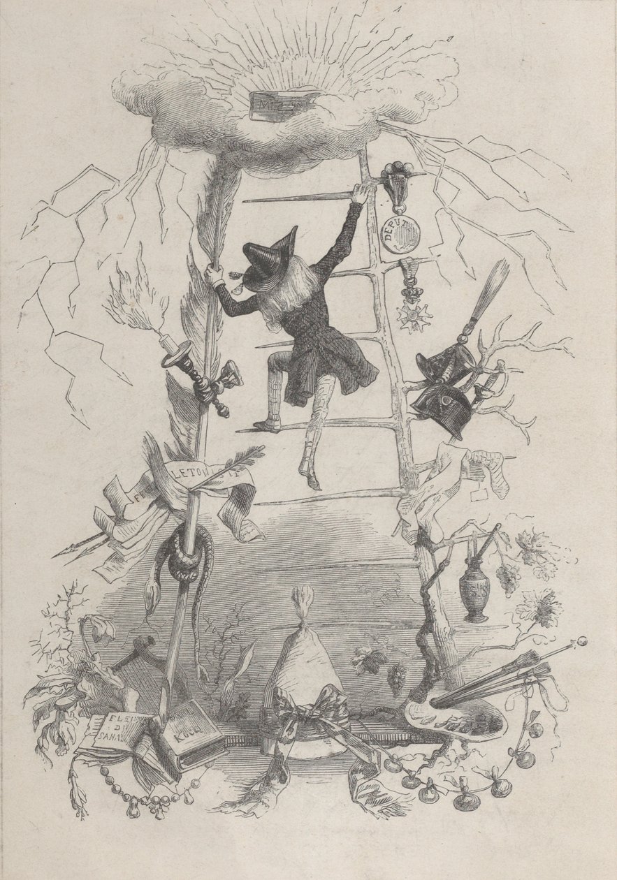 Illustrazione in Jérôme Paturot, di Louis Reybaud, Parigi da Jean Ignace Isidore Gérard