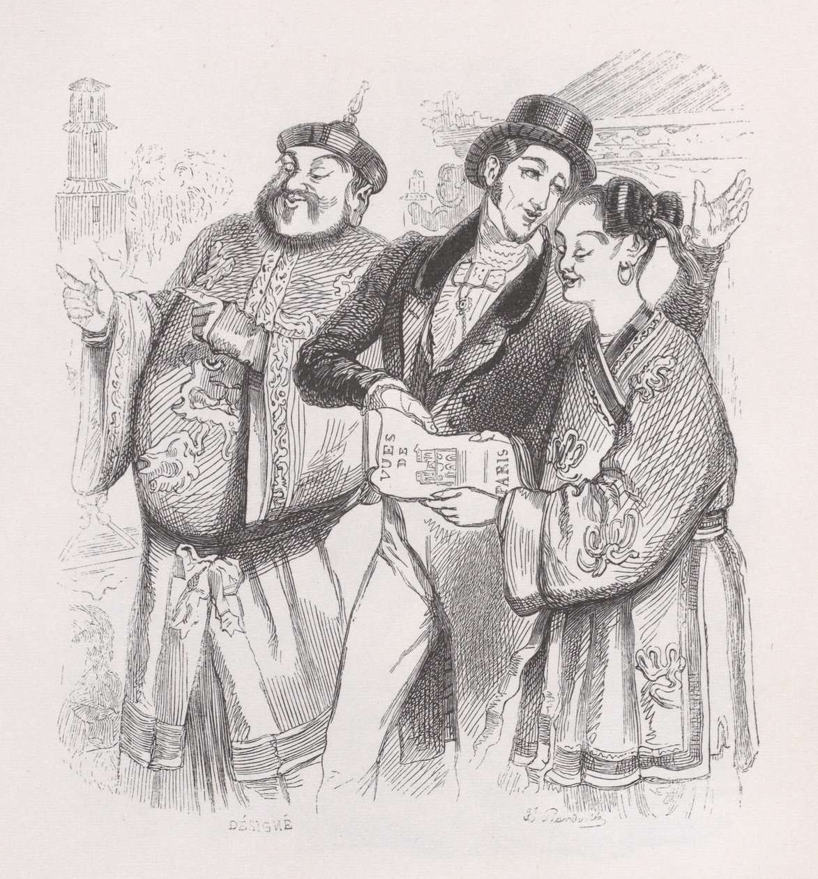 Jean di Parigi da Le opere complete di Béranger, 1836 da Jean Ignace Isidore Gérard