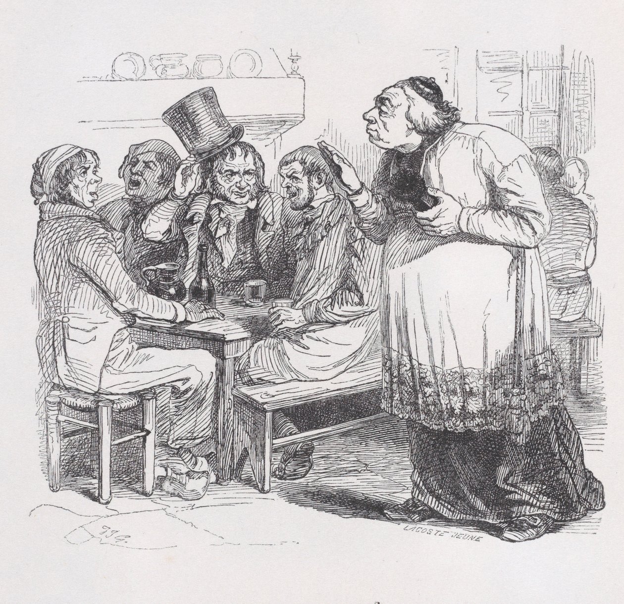 La mia cura da Le Opere Complete di Béranger, 1836 da Jean Ignace Isidore Gérard