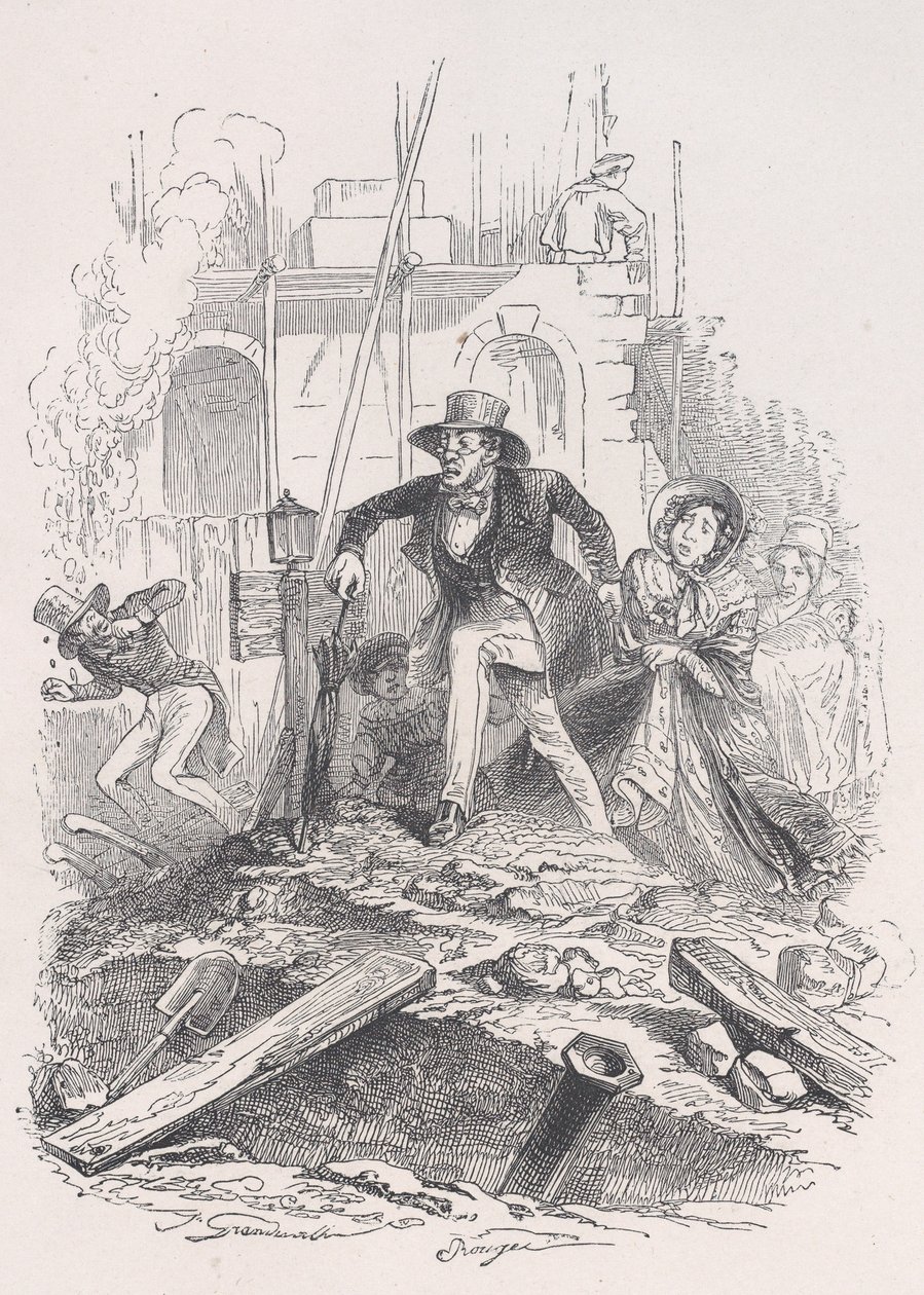 Non solo il parigino può impegnarsi in un esercizio di rafforzamento, ma acquisisce la sicurezza o..., 1843 da Jean Ignace Isidore Gérard