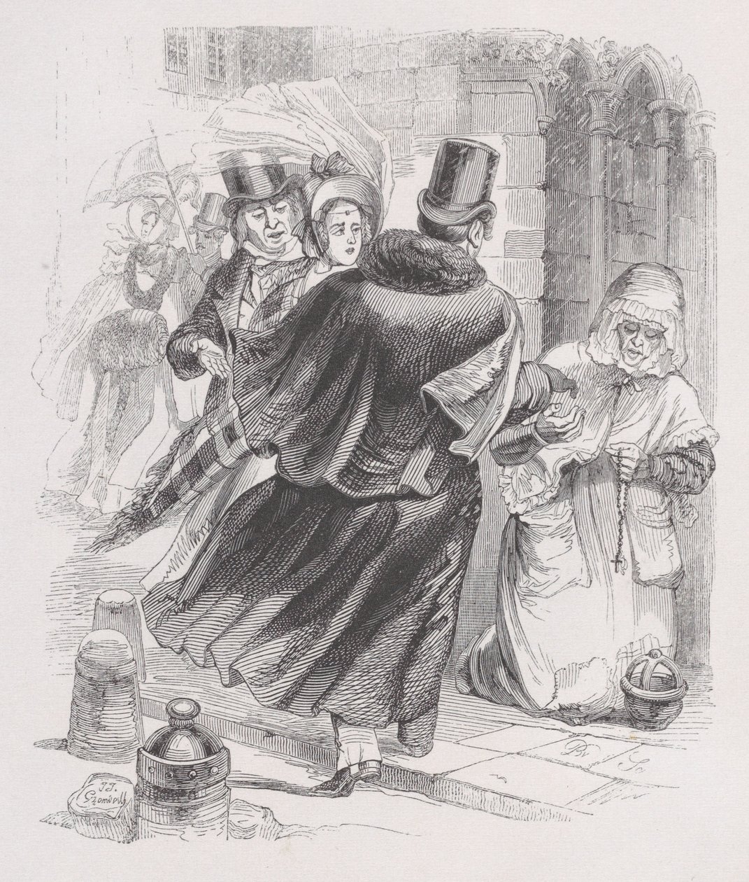 La povera donna da Le opere complete di Béranger, 1836 da Jean Ignace Isidore Gérard