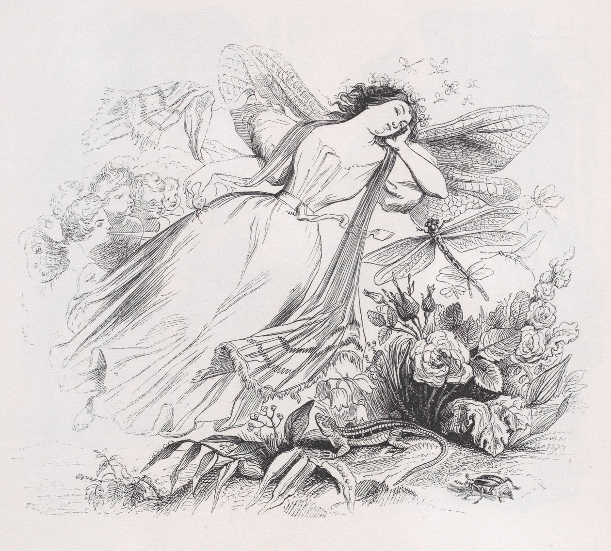 La Silfide dalle Opere Complete di Béranger, 1836 da Jean Ignace Isidore Gérard