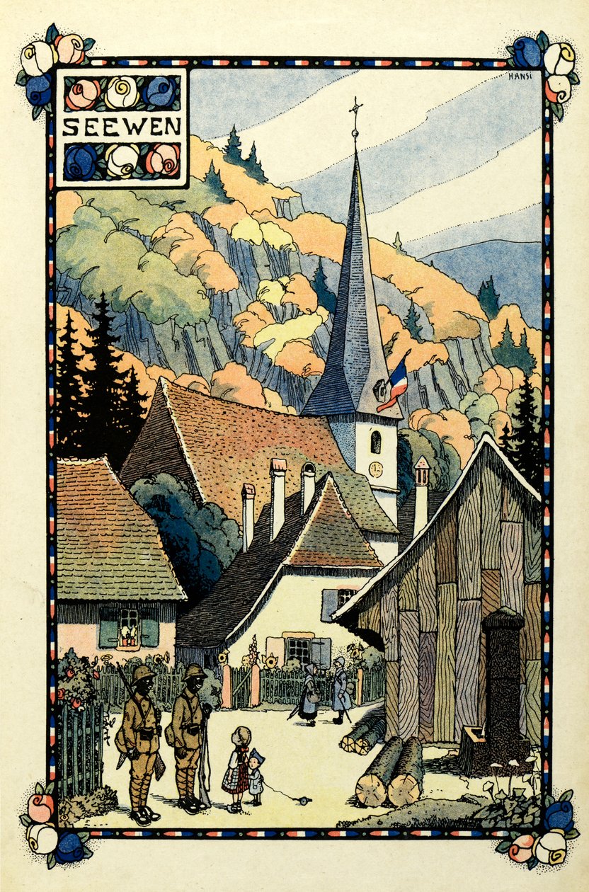Il paradiso tricolore: Seewen 1918 da Jean-Jacques (1873-1951) Waltz