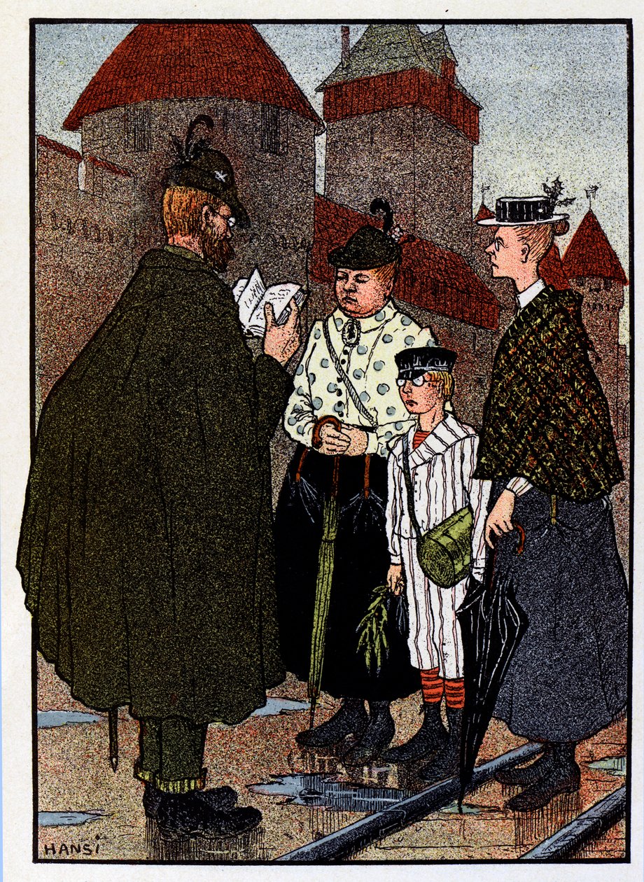 Immagini dei Vosgi; Visita al castello da Jean Jacques (1873 1951) Waltz