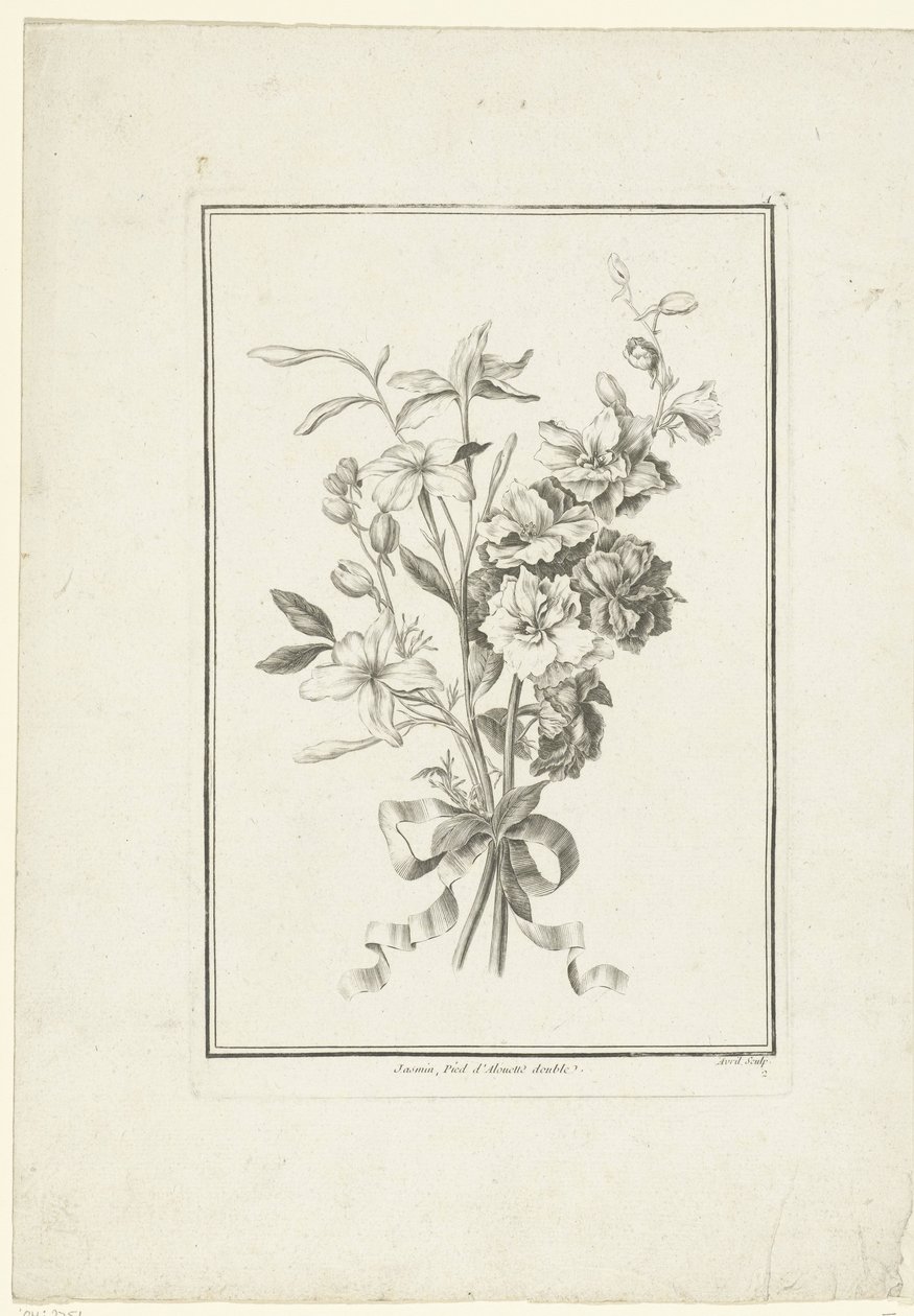 Bouquet di gelsomino e delphinium da Jean Jacques Avril (I)