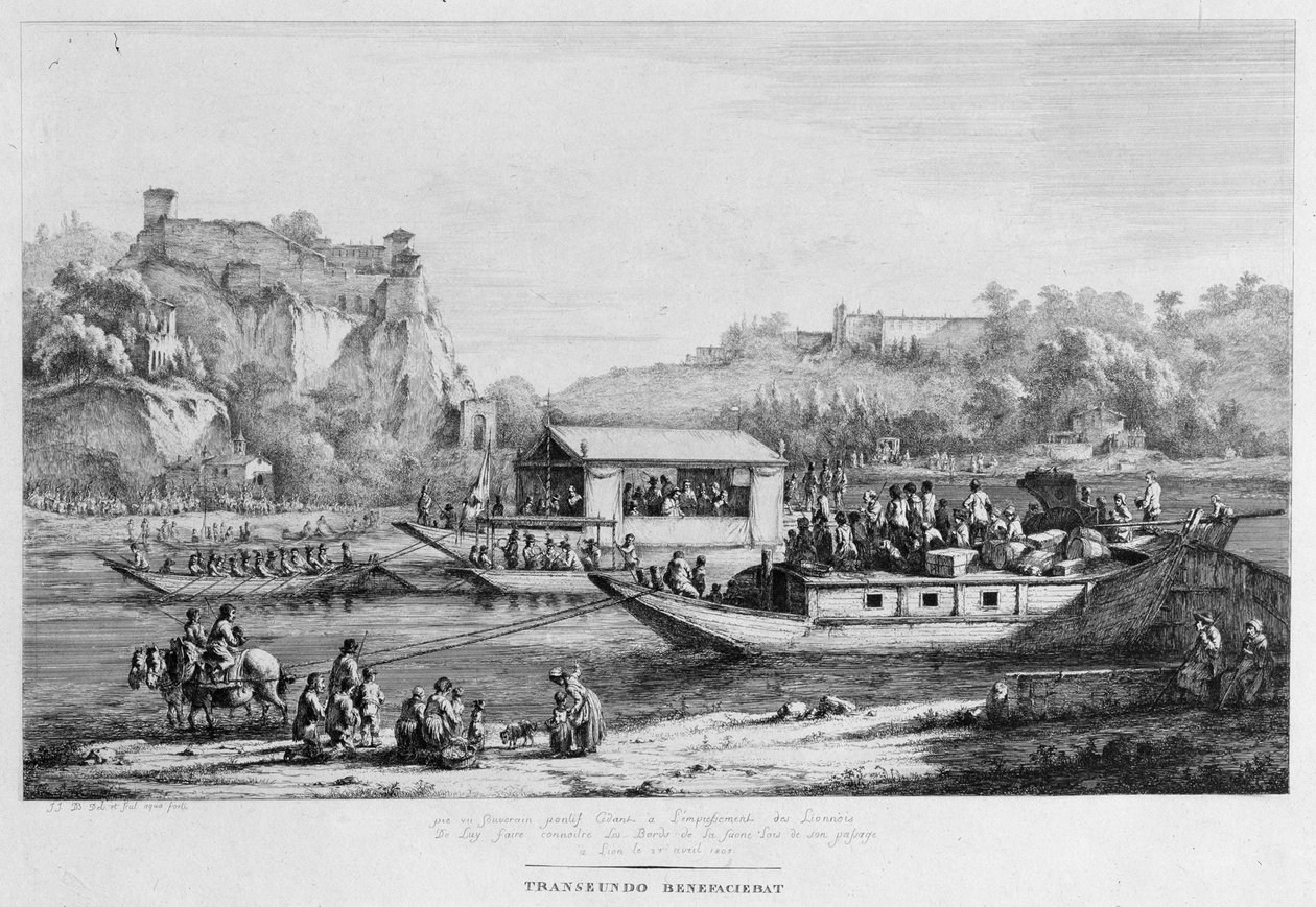 Gita in barca sulla Senna, 1803 da Jean Jacques Boissieu de