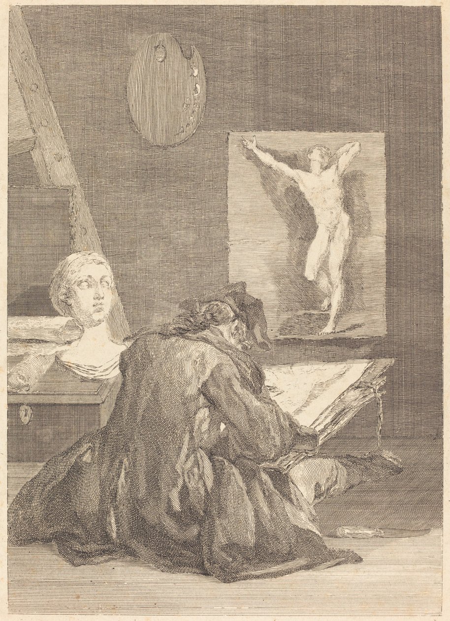 Il Disegnatore da Jean Jacques Flipart after Jean Siméon Chardin