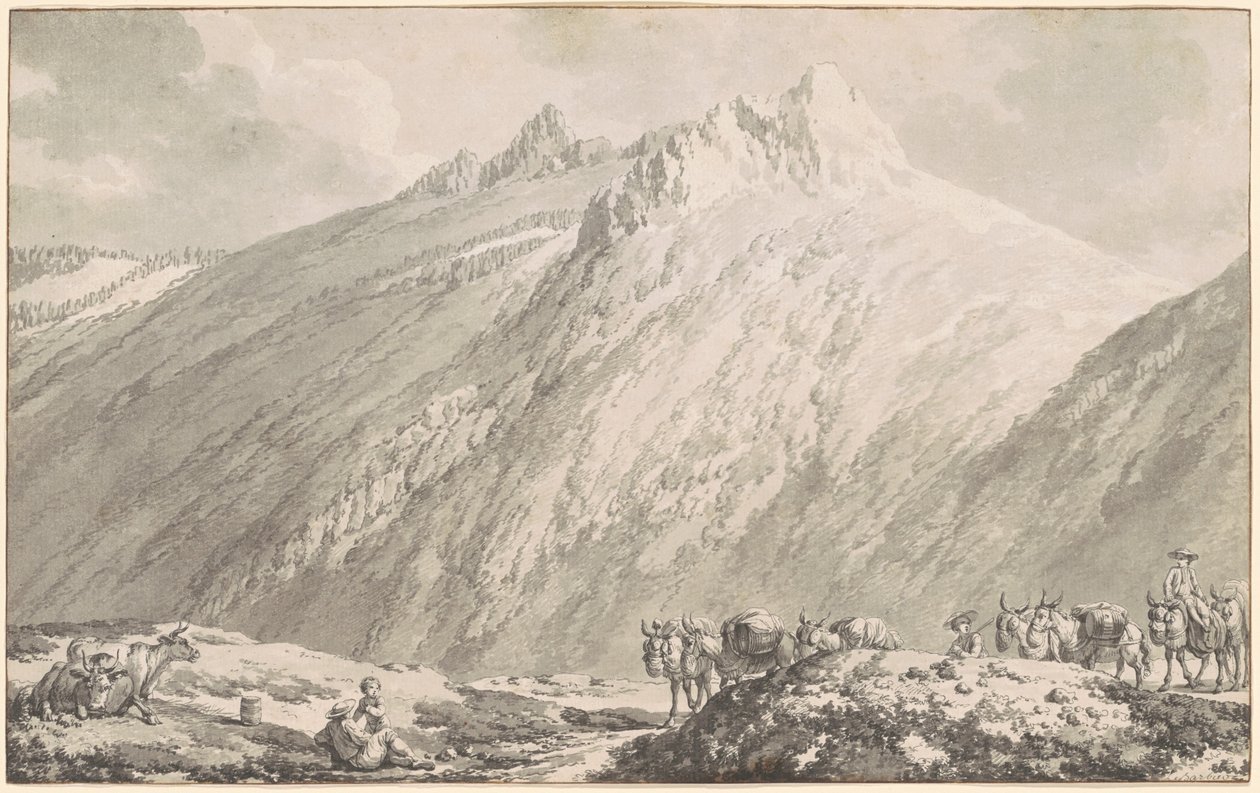 Il Passo del Grimsel da Jean Jacques Francois Le Barbier