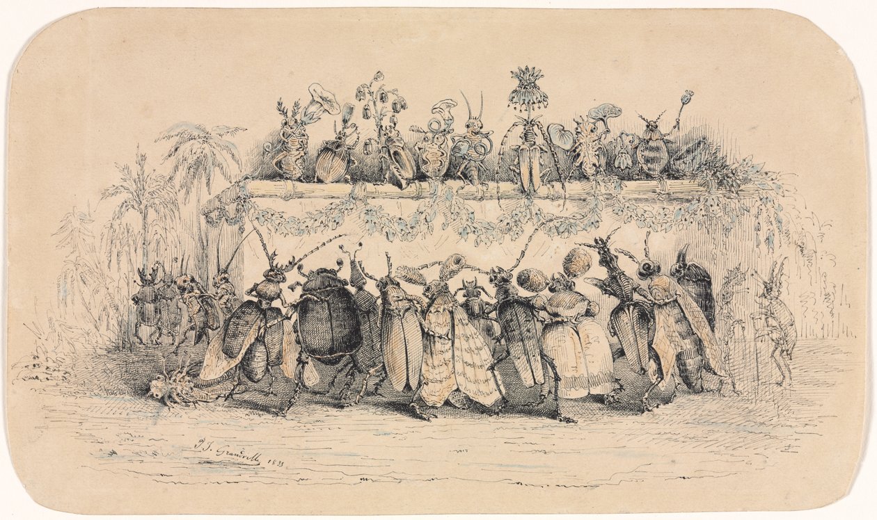 Un Ballo di Insetti, 1835 da Jean Jacques Grandville