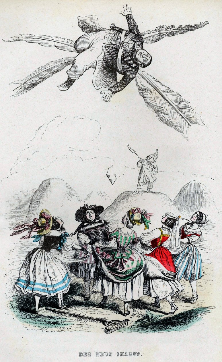 Il nuovo Icaro, anni 1840 da Jean Jacques Grandville