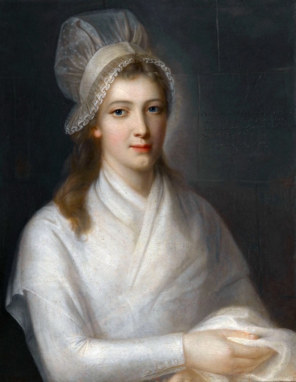 Ritratto di Charlotte Corday 1768-1793 da Jean Jacques Hauer