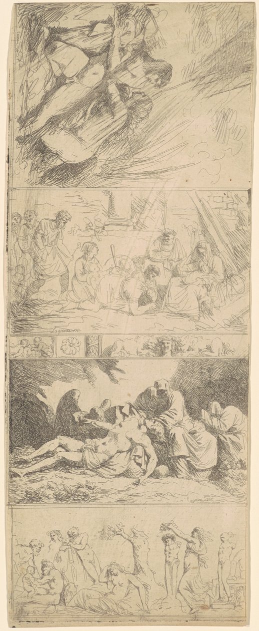 Quattro composizioni religiose e secolari da Jean Jacques Lagrenée II