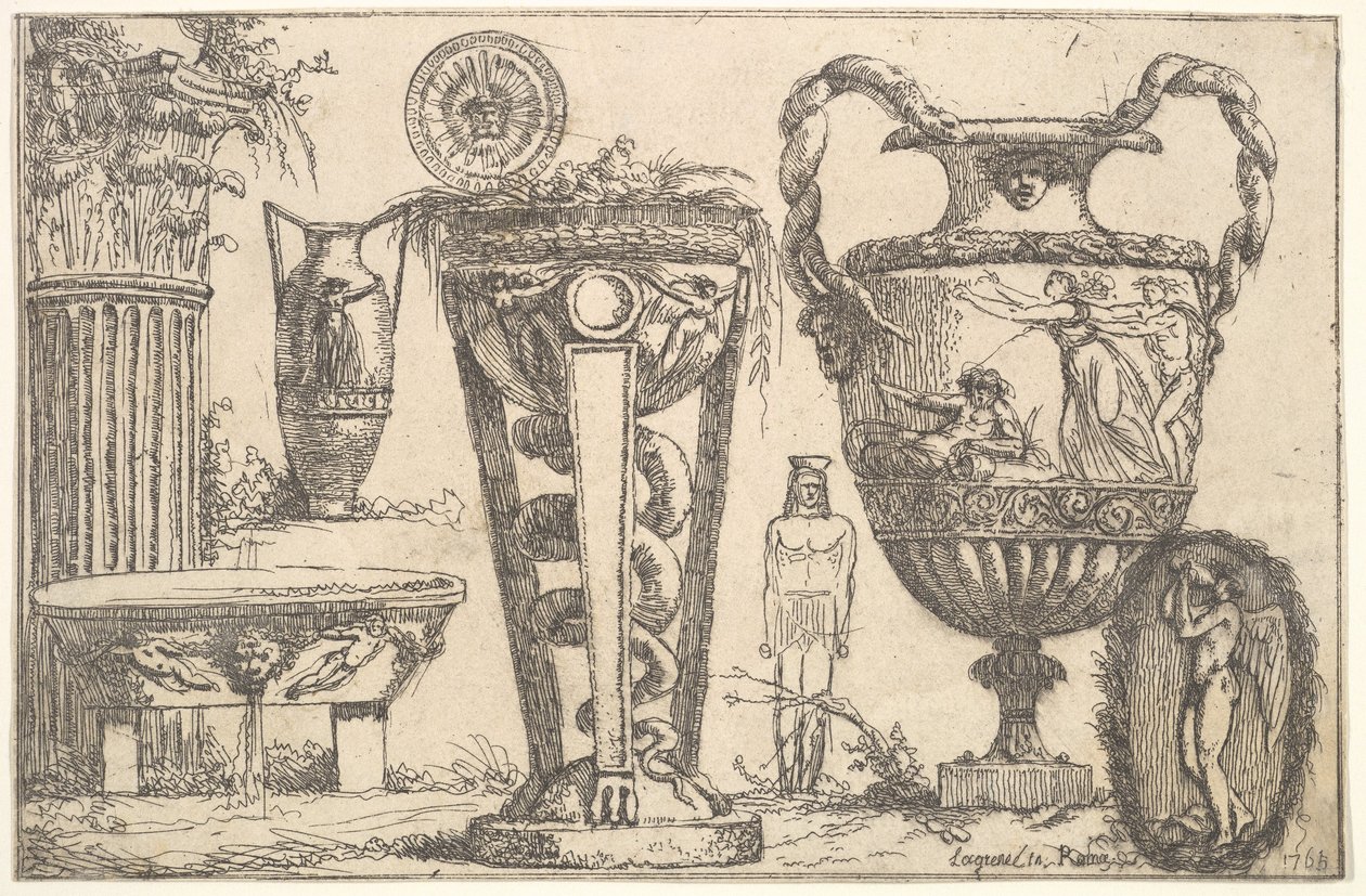 Frammenti di antichità, 1765 da Jean Jacques Lagrenee