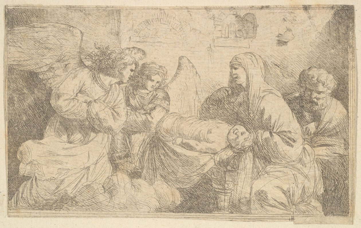 La Natività di Gesù Cristo, fine XVIII secolo da Jean Jacques Lagrenee